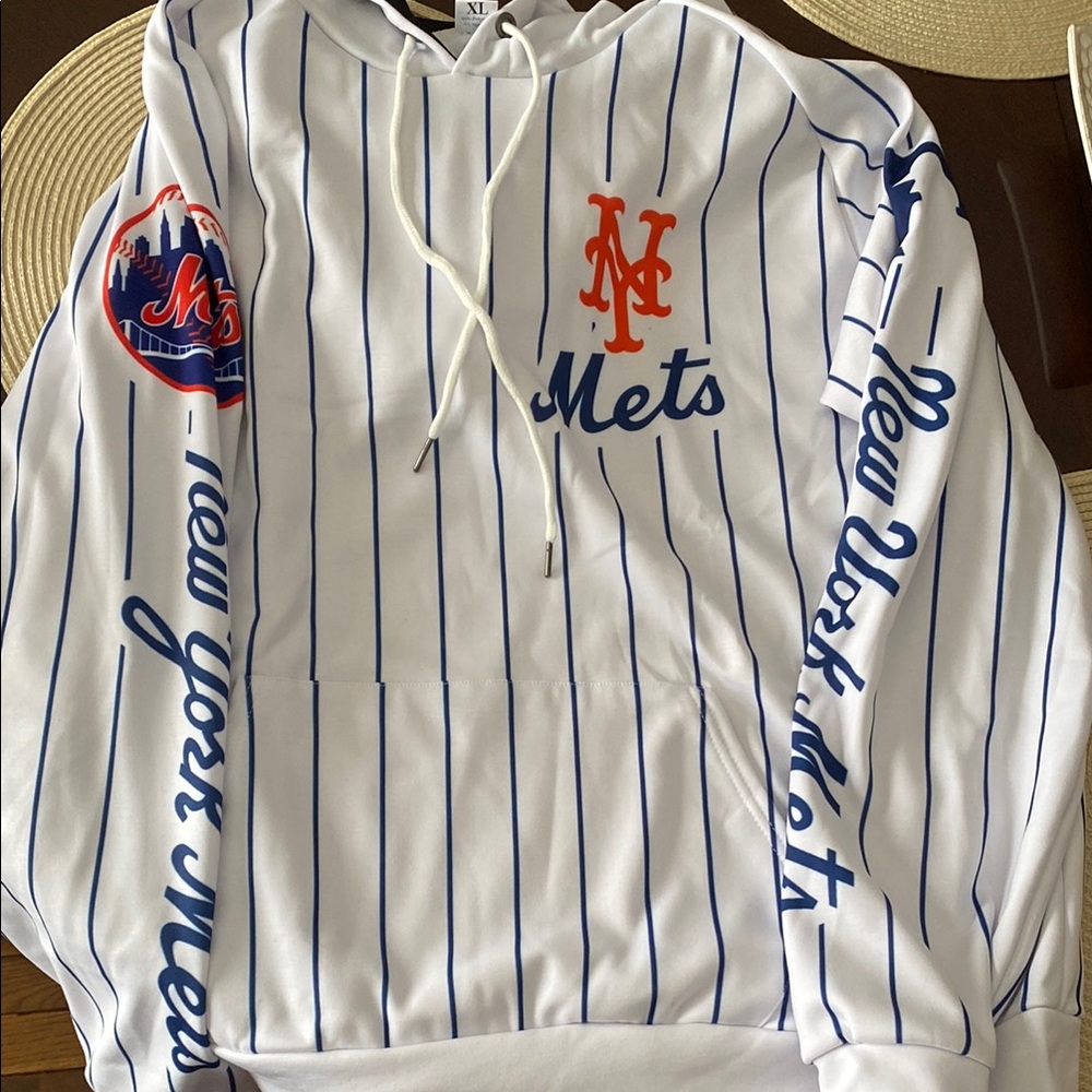 New York Mets Striped Hoodie